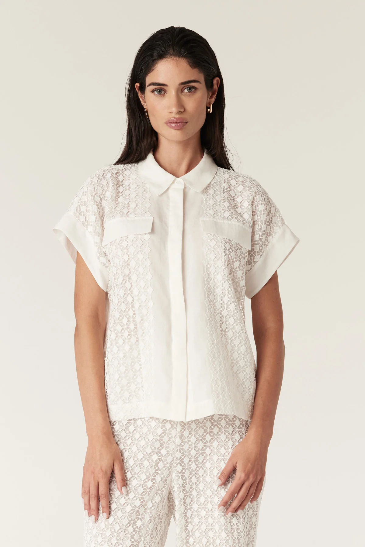 Alba Lace Blouse - White