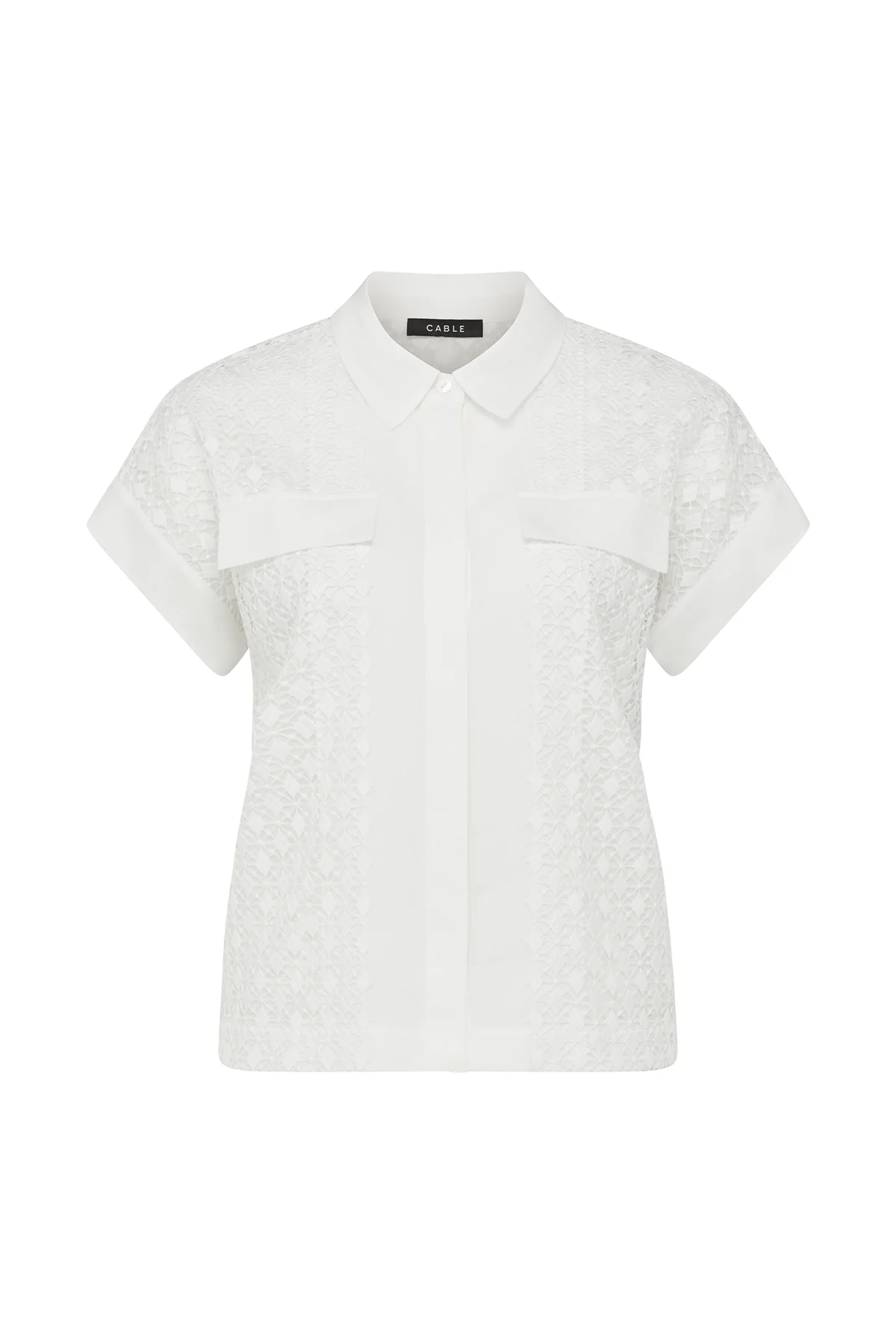 Alba Lace Blouse - White - Image 2