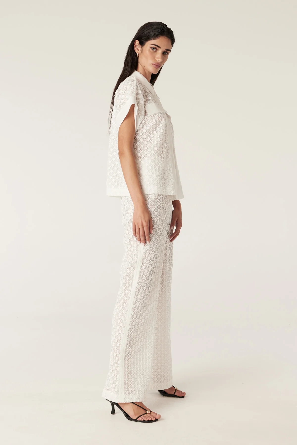 Alba Lace Blouse - White - Image 4