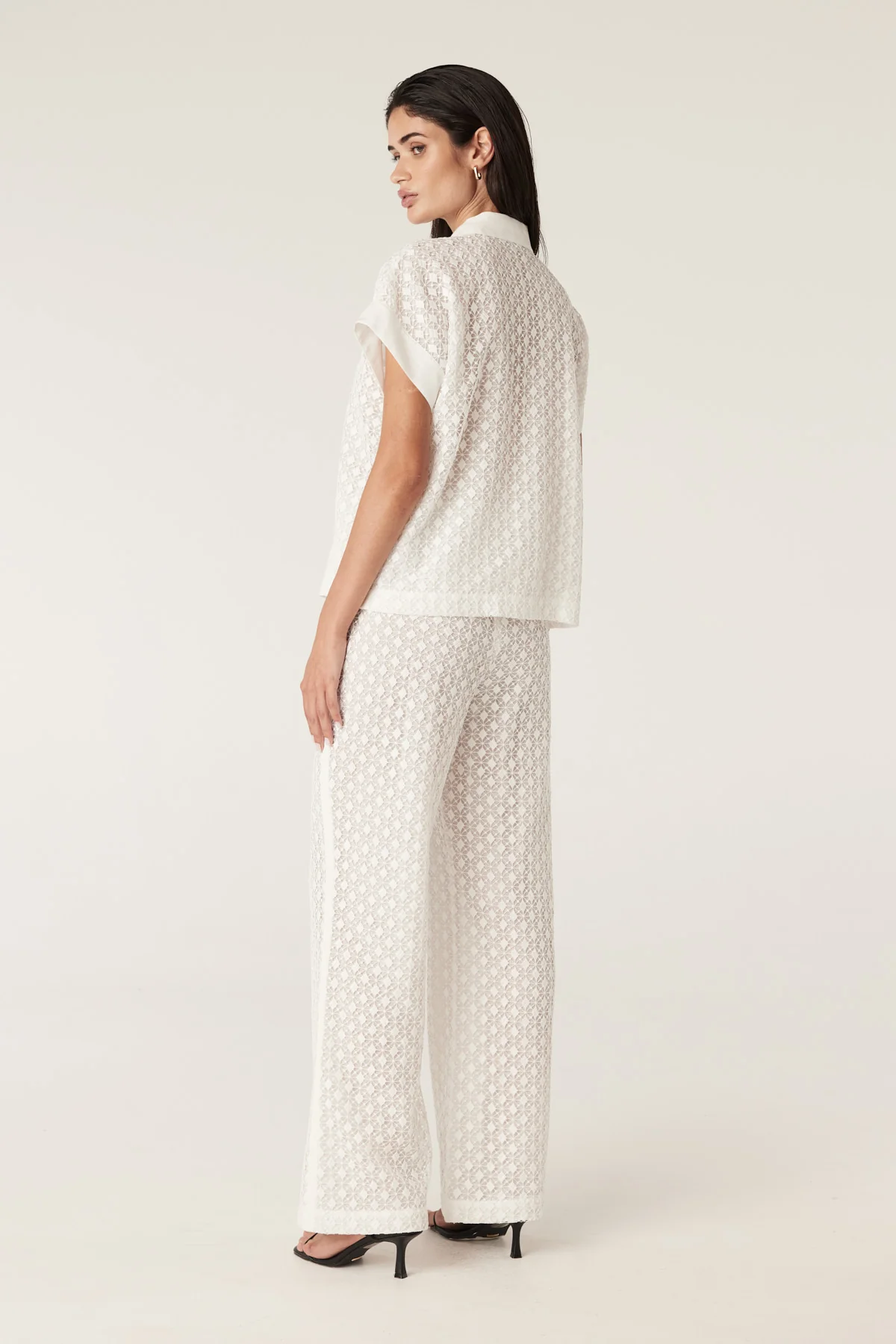 Alba Lace Blouse - White - Image 5