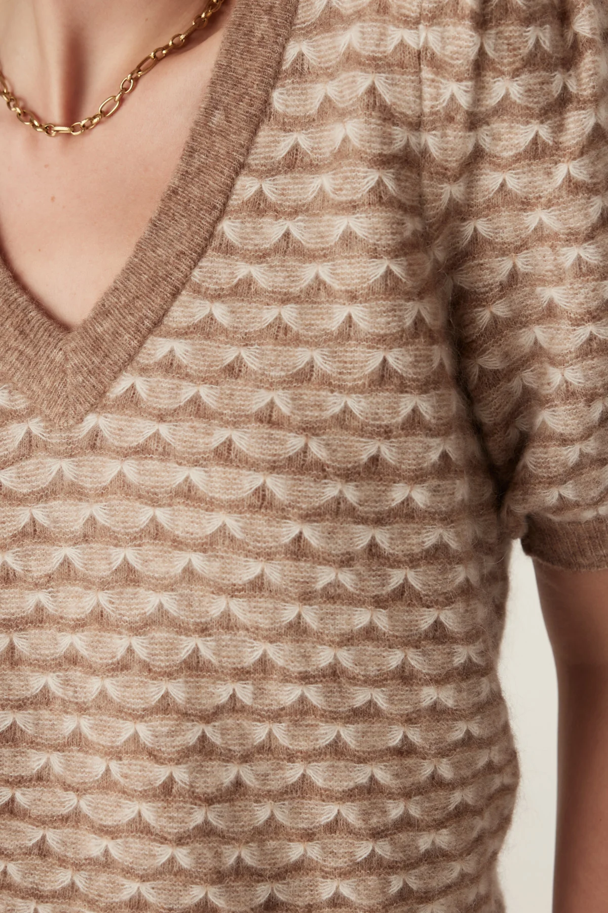 Annika Mohair Top - Latte - Image 6