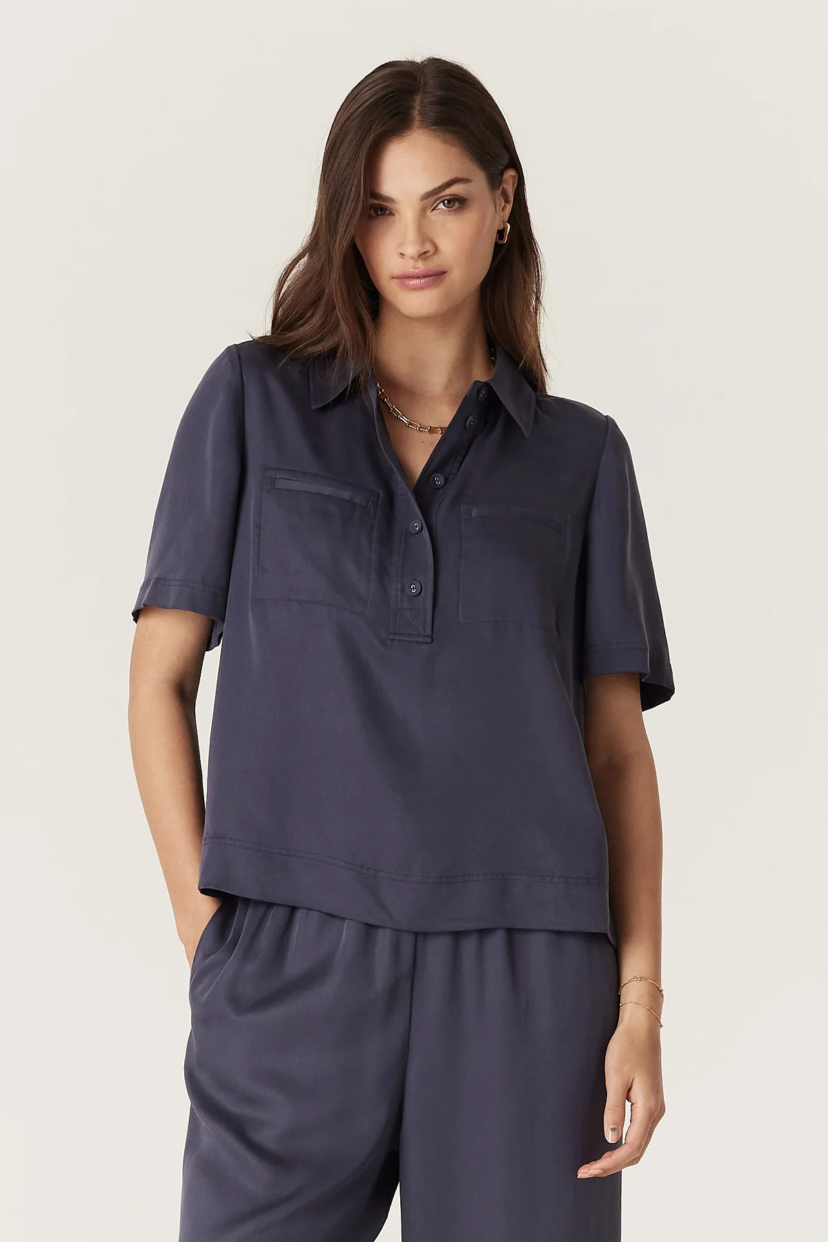 Ashton Blouse - Navy