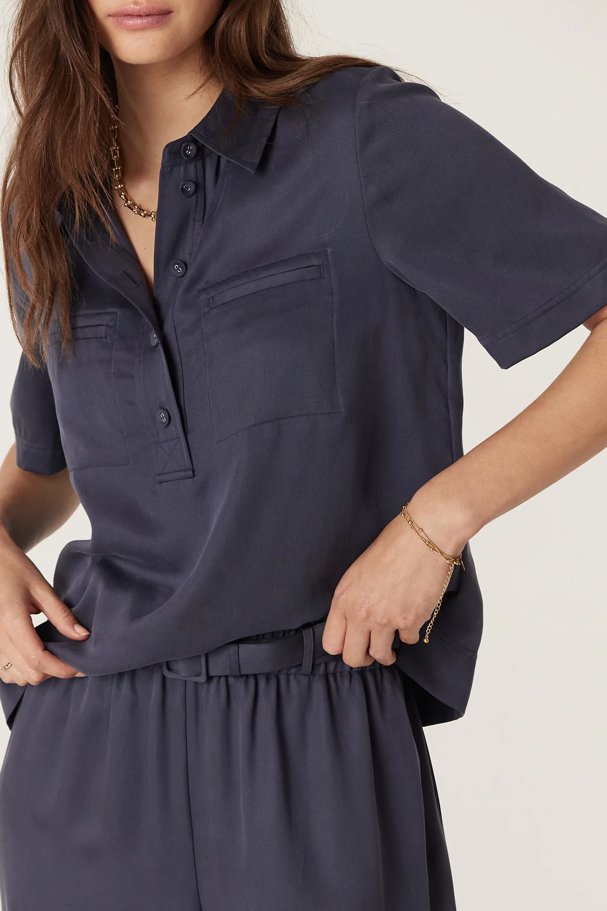 Ashton Blouse - Navy - Image 7