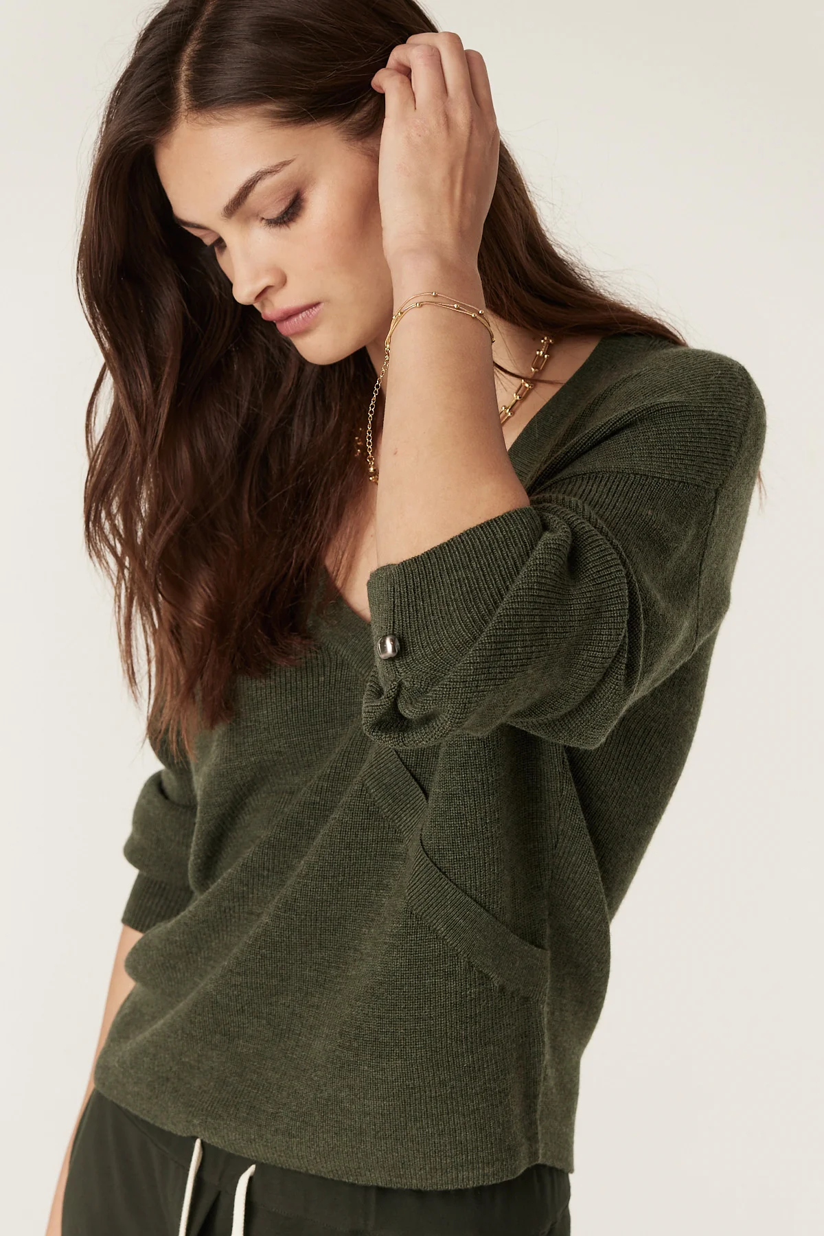 Audrey Merino Jumper - Forest - Image 3
