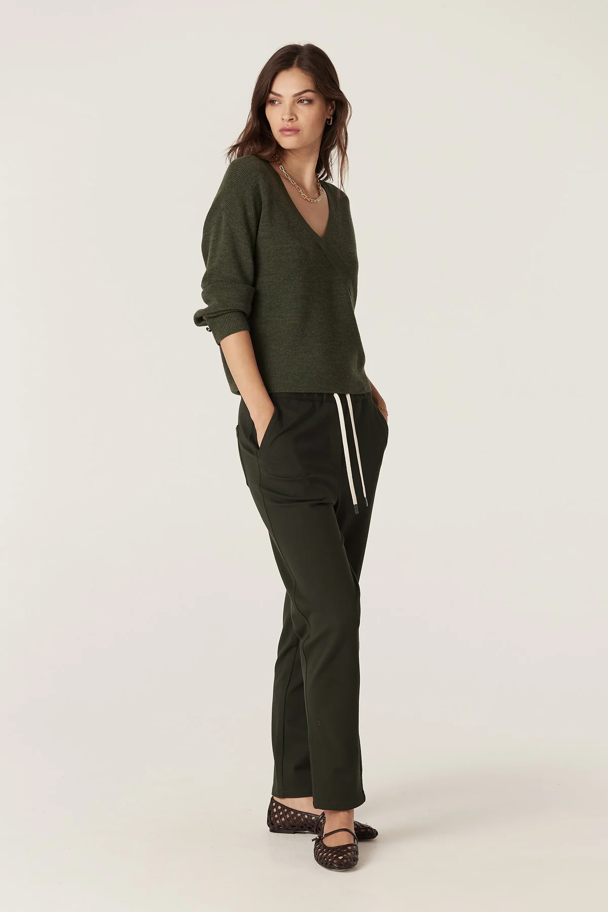 Audrey Merino Jumper - Forest - Image 4