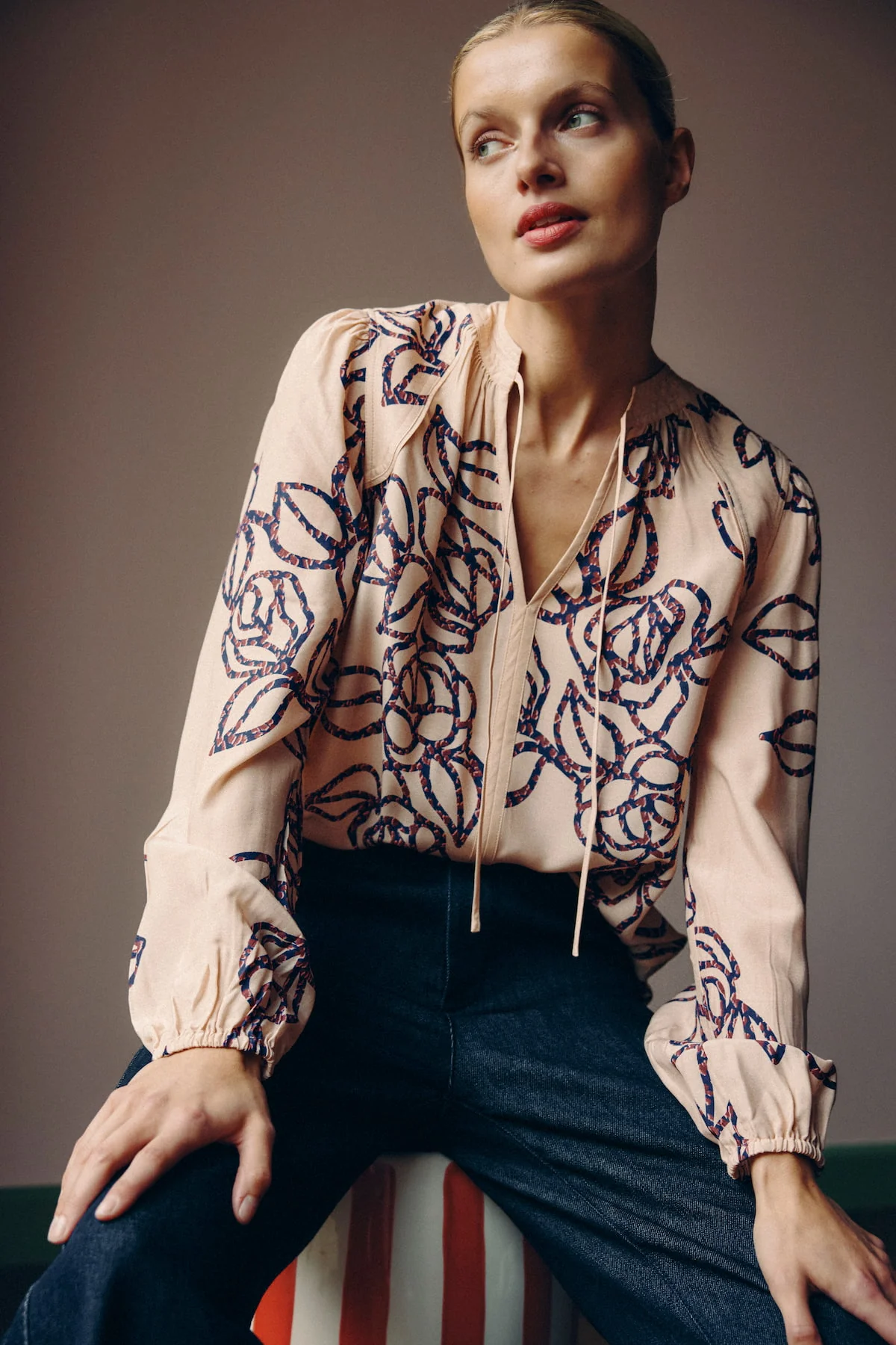 Bloom Blouse - Stencil Floral - Image 3