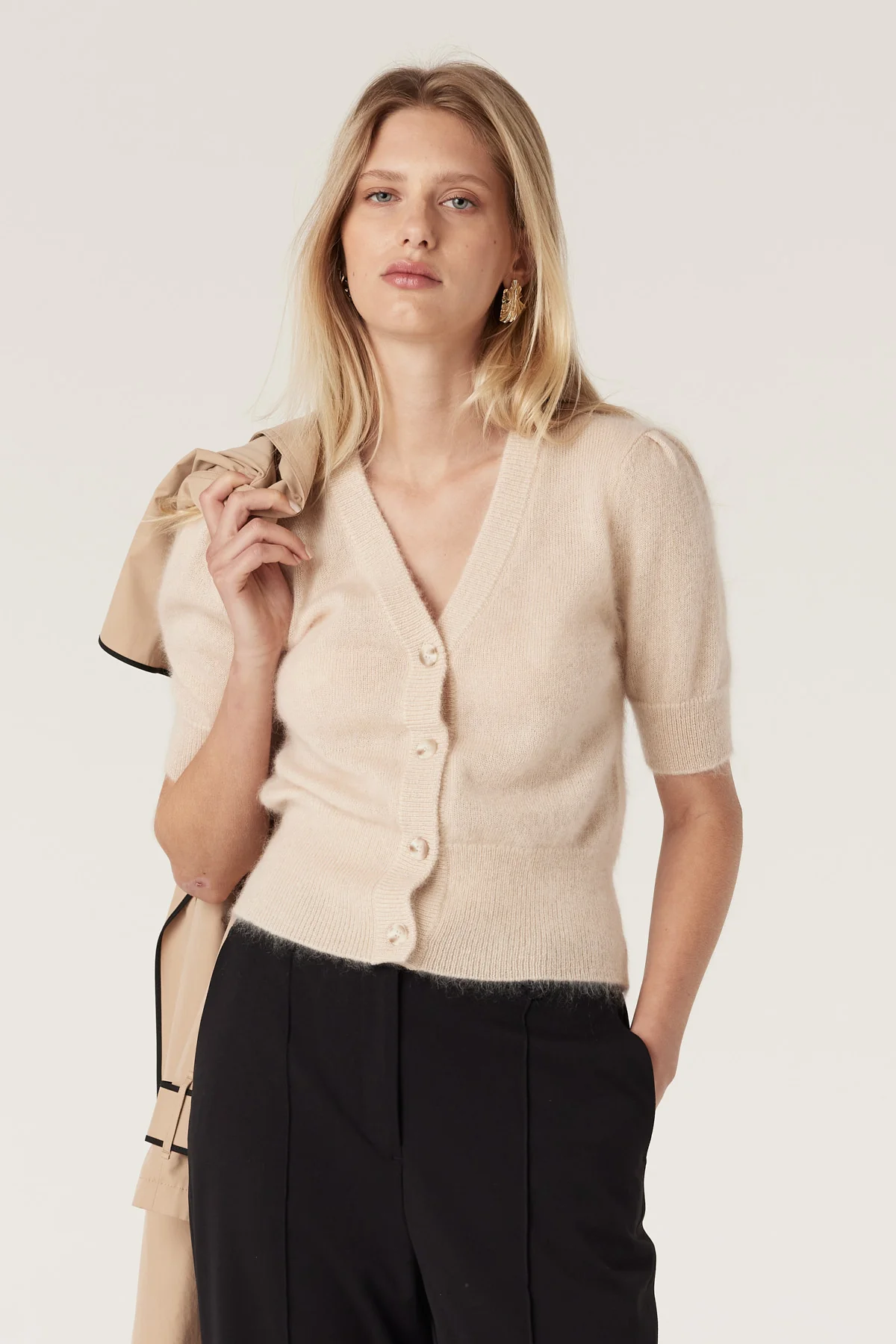 Cashmere Spring Cardigan - Fawn