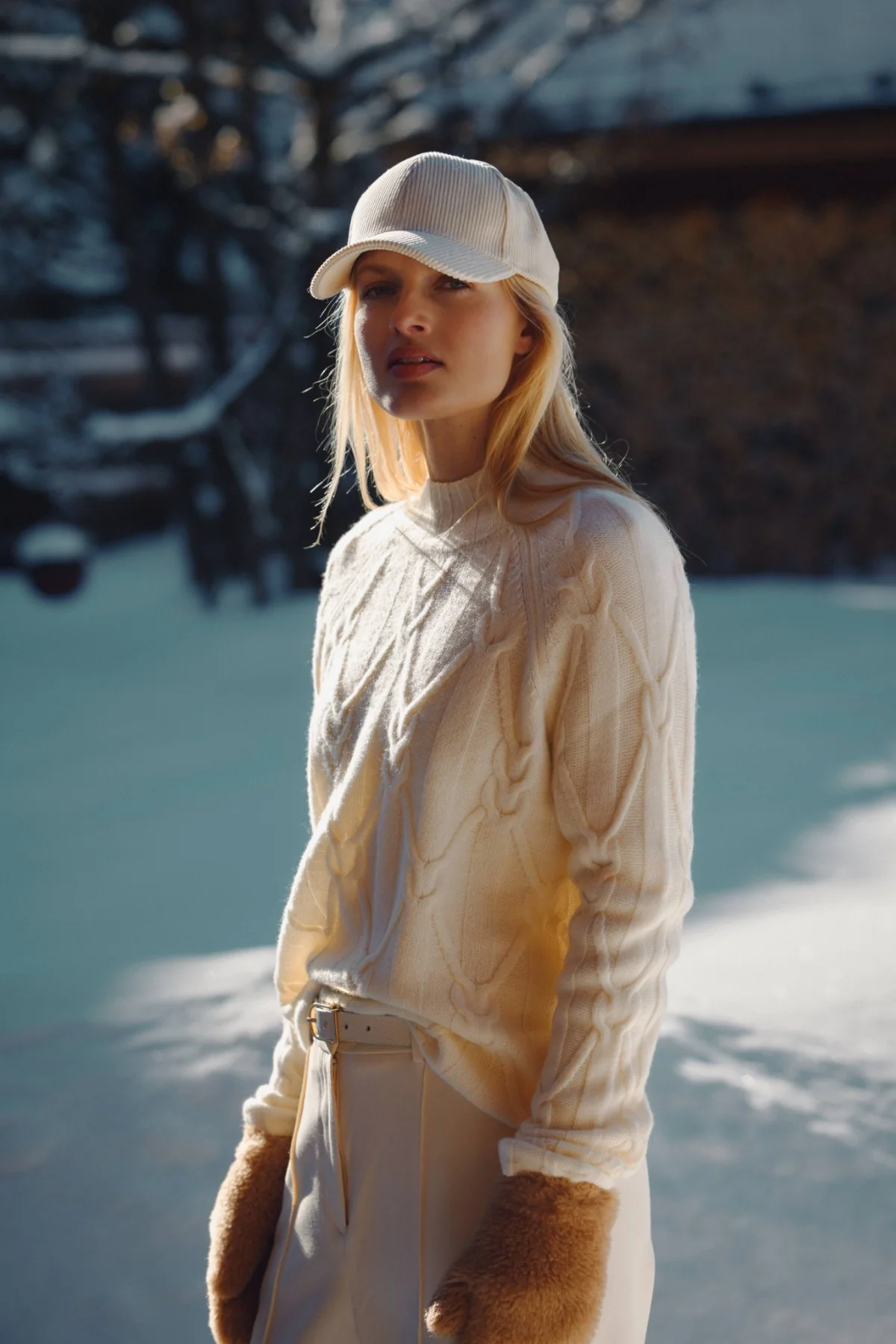 Cashwool Cable Jumper - Milk - Image 3