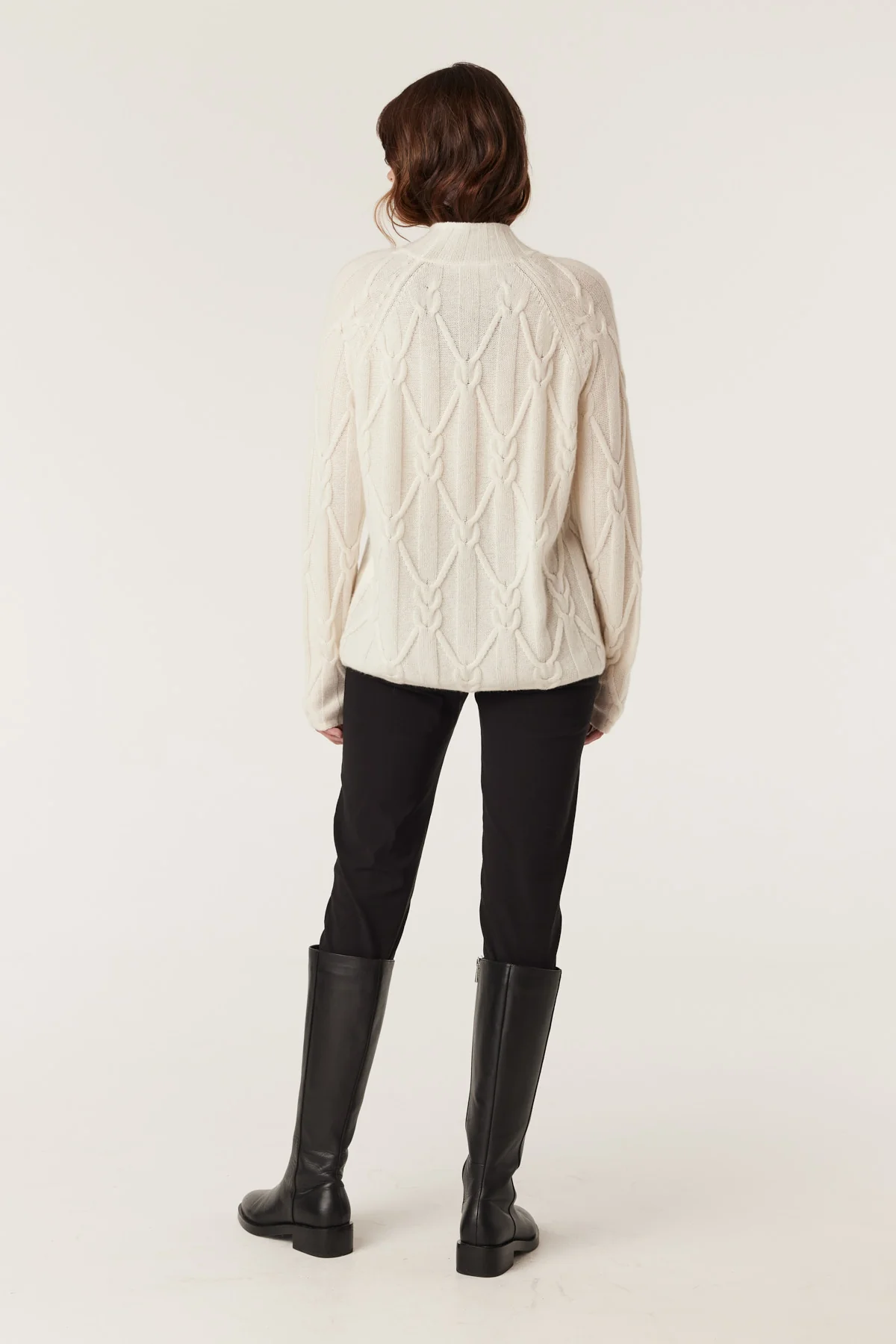 Cashwool Cable Jumper - Milk - Image 6