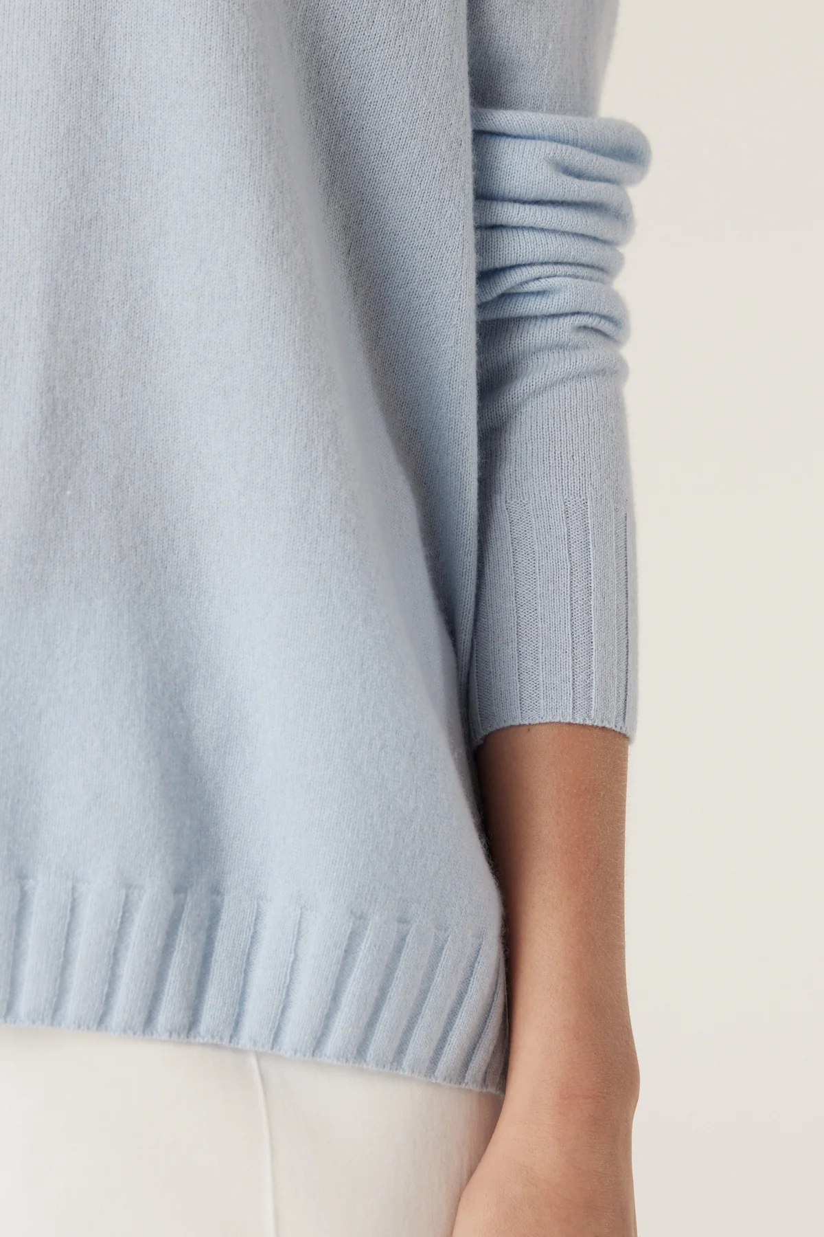 Cashwool Crew Jumper - Blue - Image 5