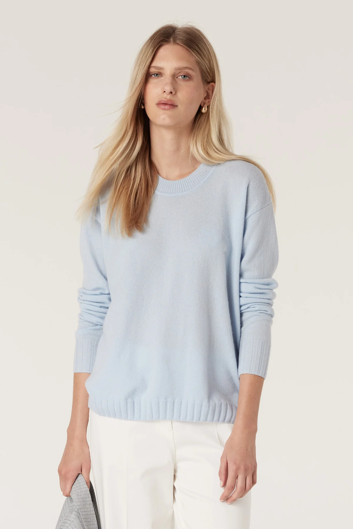 Cashwool Crew Jumper - Blue - Image 6
