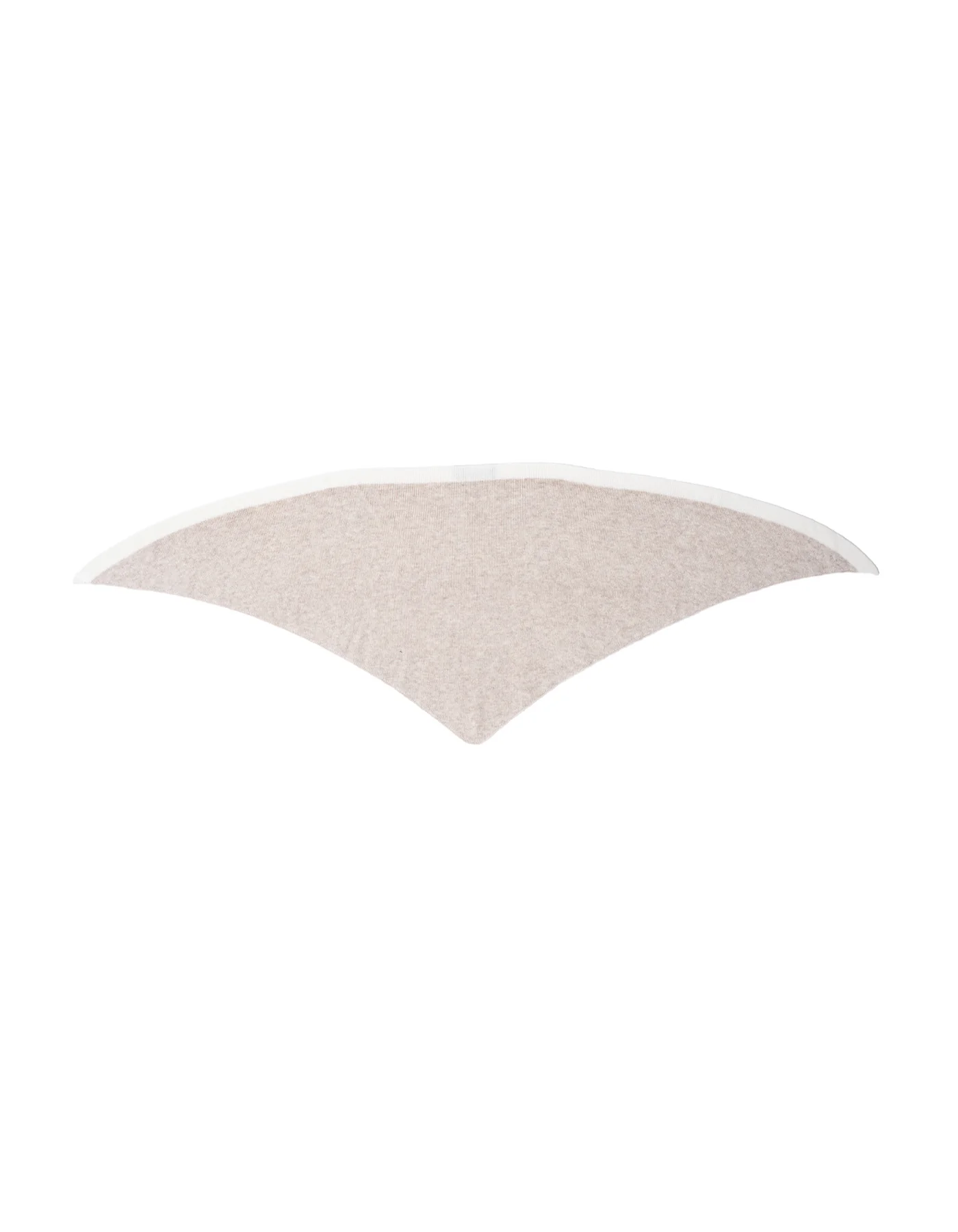 Cashmere Wool Triangle Neck Scarf - Oatmeal - Image 4