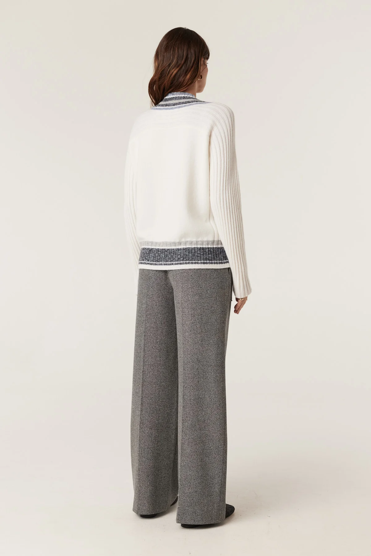 Cashwool Varsity Jumper - Milk - Image 5