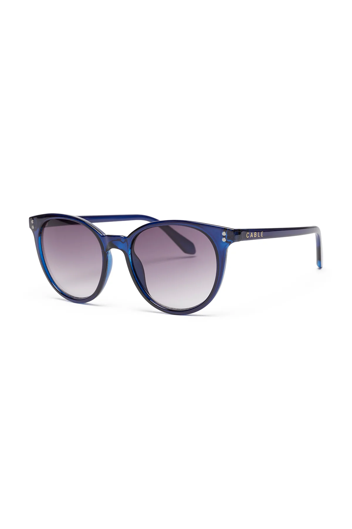 Classic Round Sunglasses - Dark Blue - Image 3