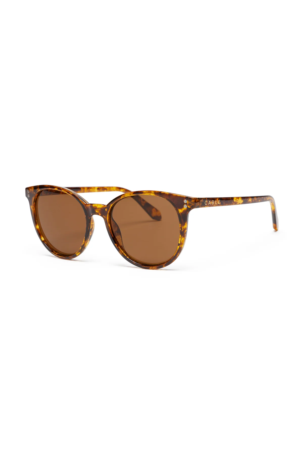 Classic Round Sunglasses - Honey Tortoise - Image 4