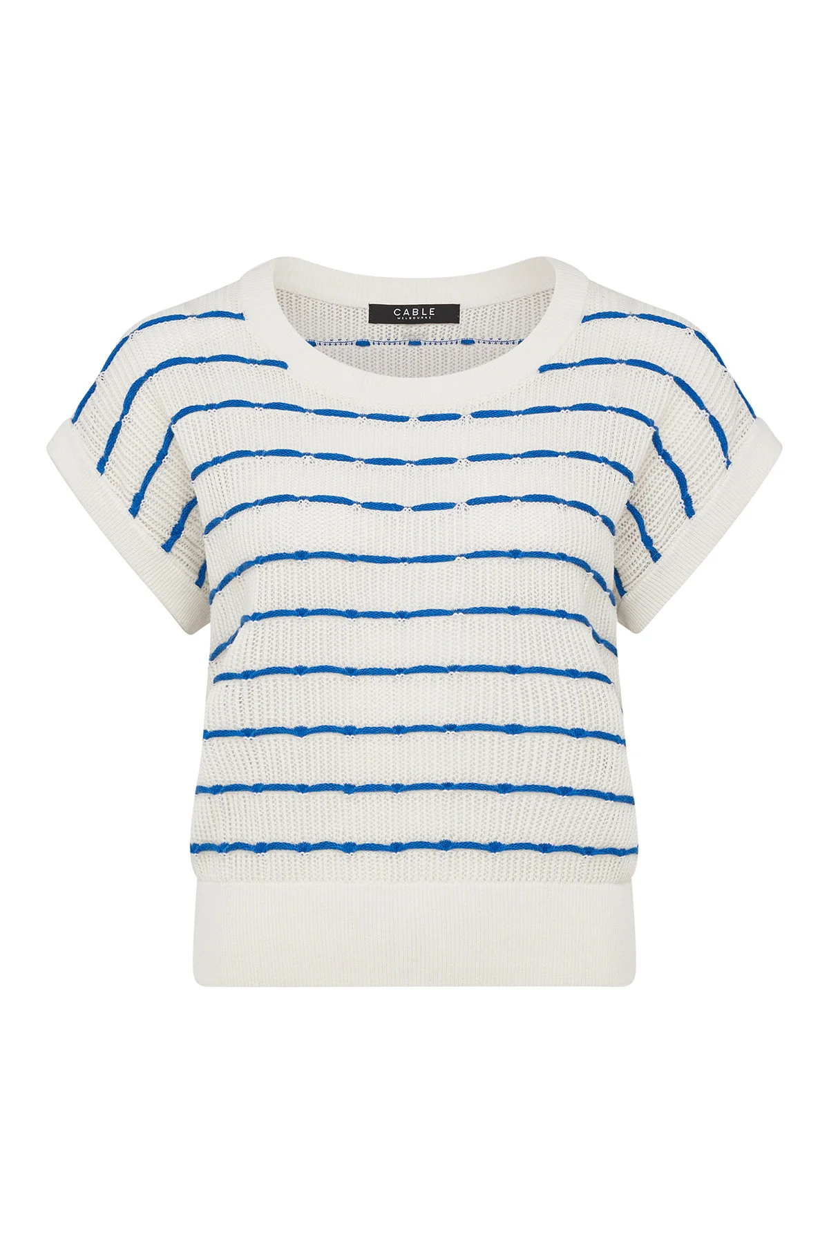 Coast Knit Top - Blue Stripe - Image 2