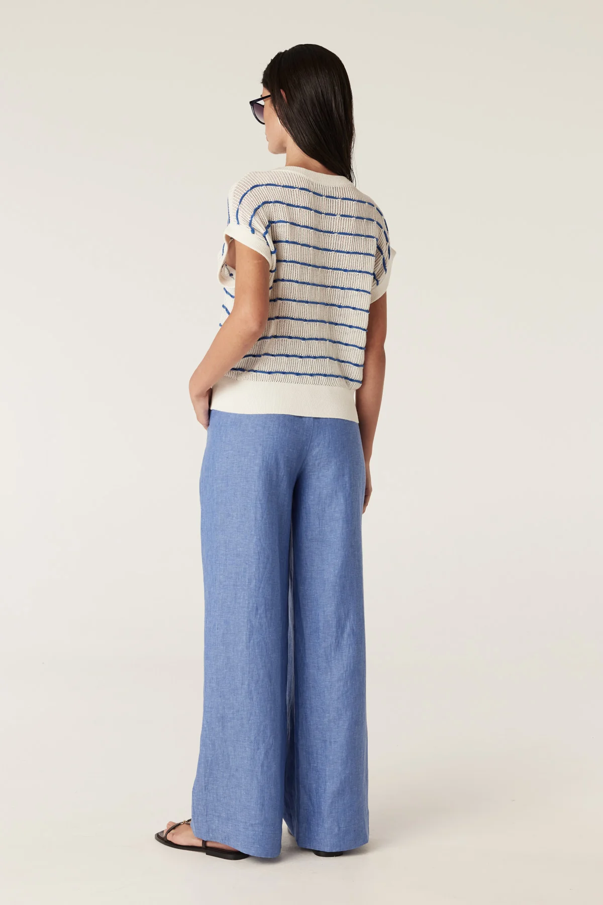 Coast Knit Top - Blue Stripe - Image 5