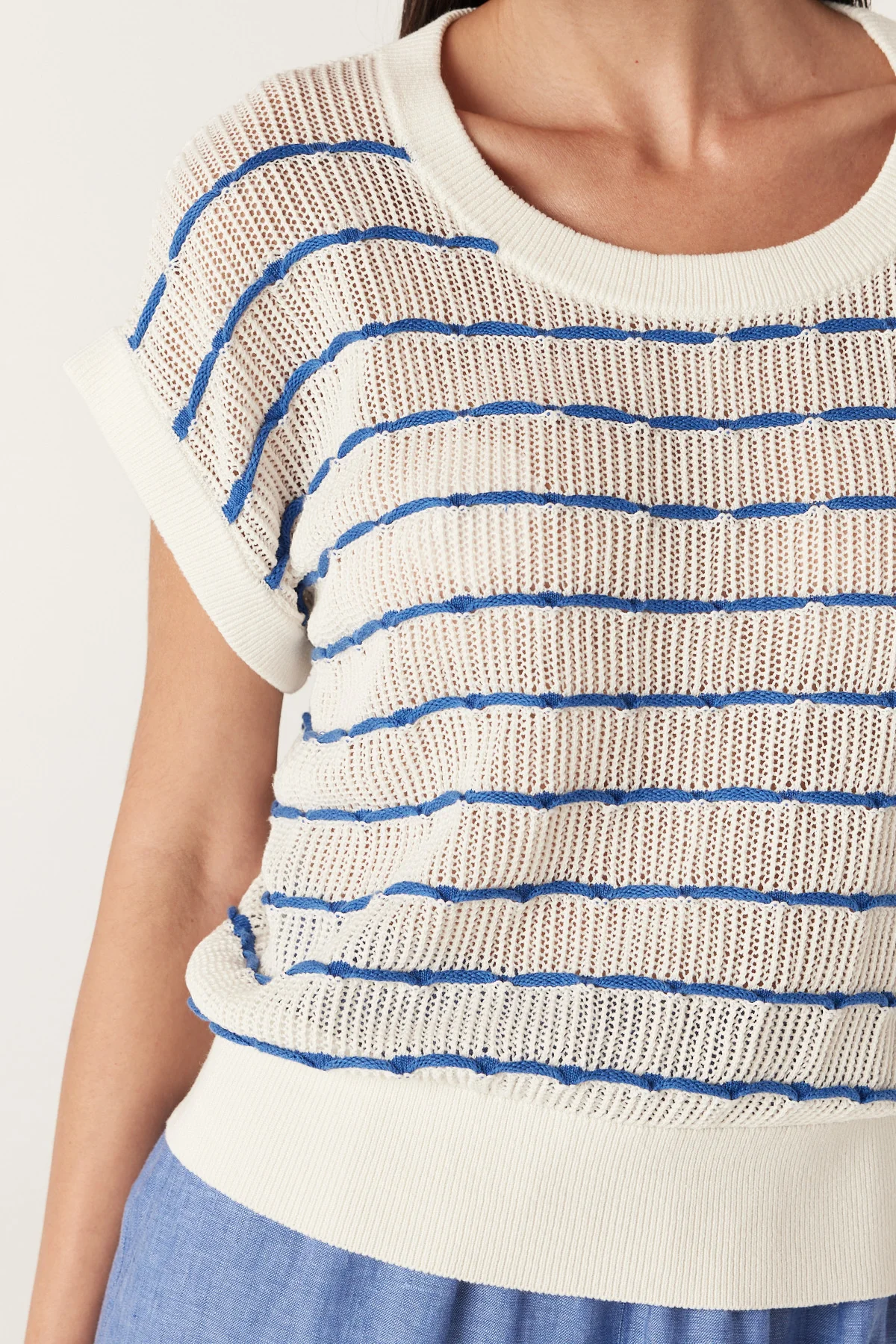 Coast Knit Top - Blue Stripe - Image 6