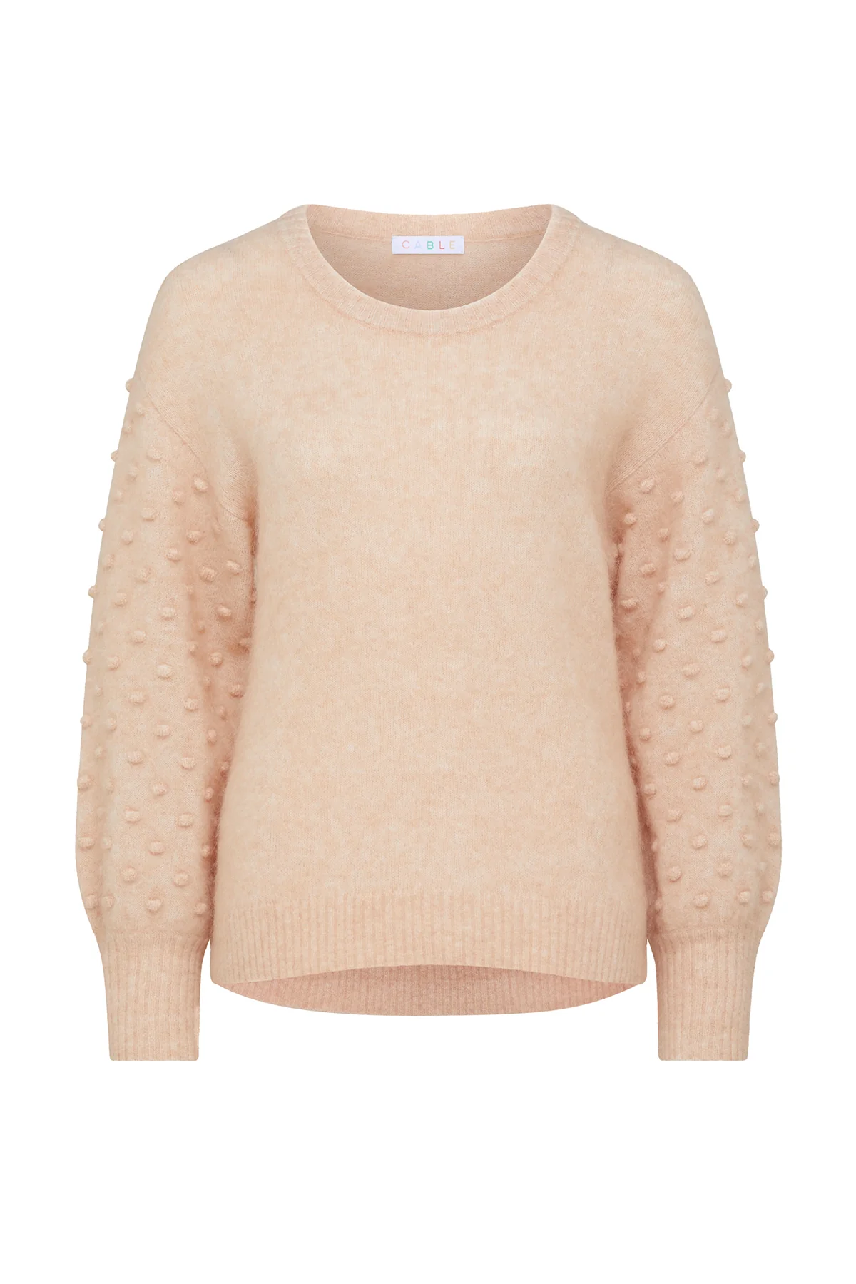 Colour Me Mohair Wool Bobble Jumper - Nude - Image 2