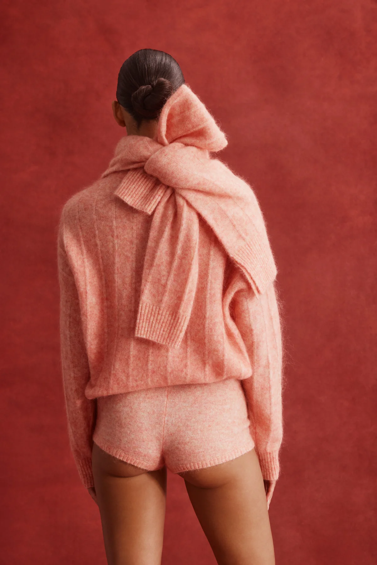 Colour Me Mohair Wool Mini Short - Melon - Image 3