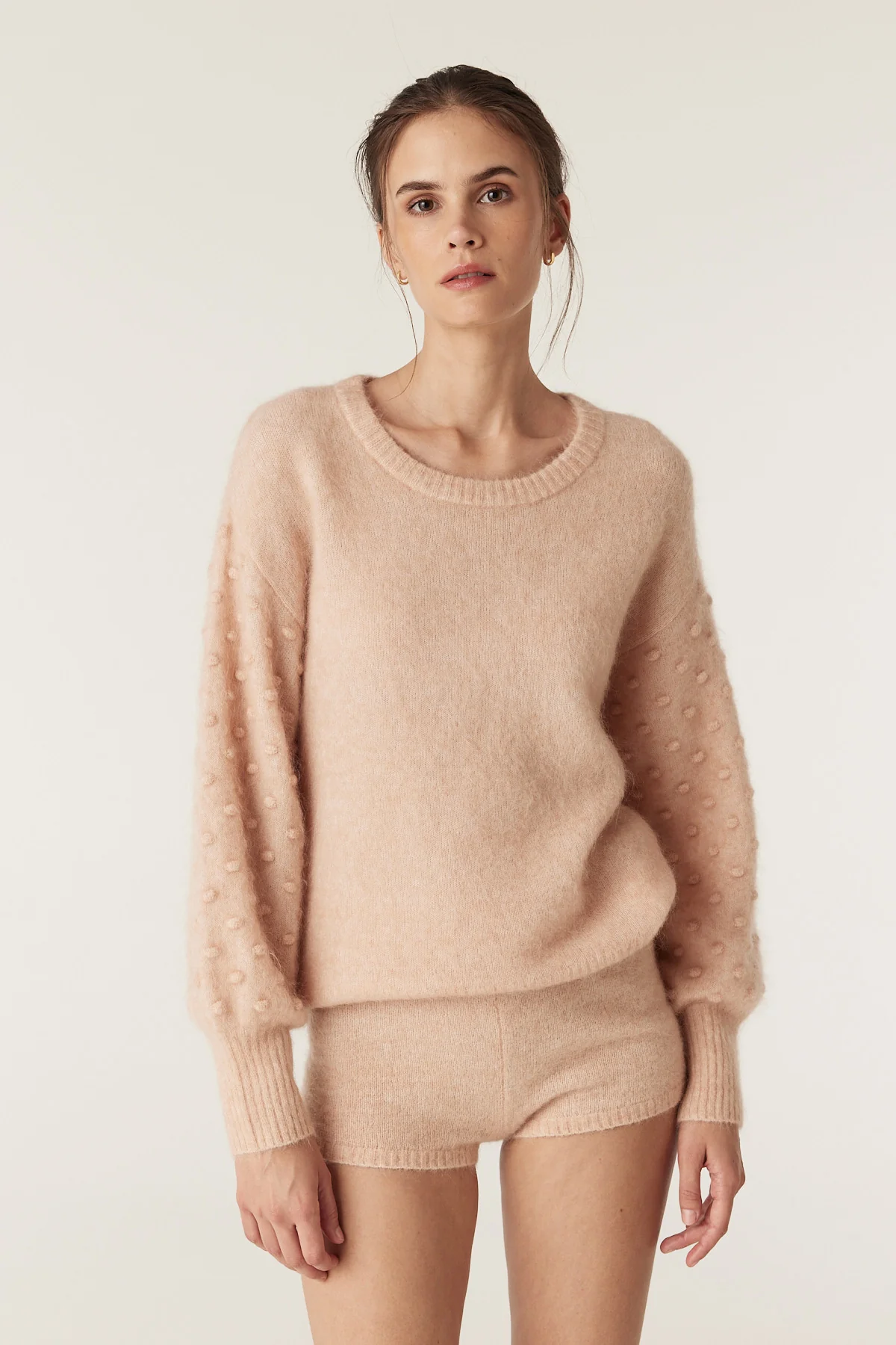 Colour Me Mohair Wool Mini Short - Nude - Image 3