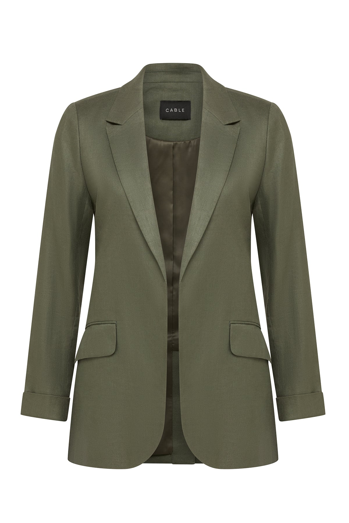 Cruz Linen Blazer - Khaki - Image 2