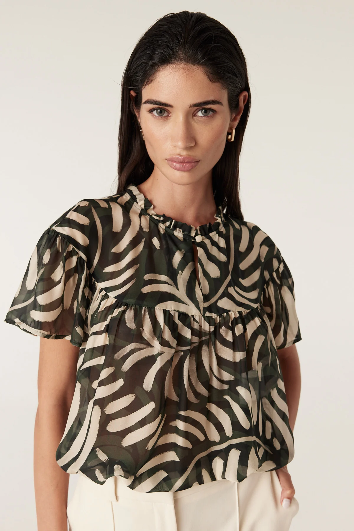Eden Blouse - Shadow Leaf Print - Image 3