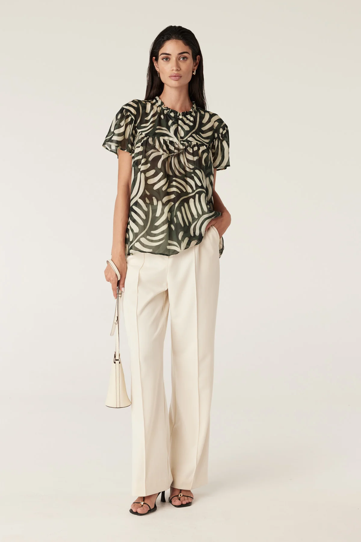 Eden Blouse - Shadow Leaf Print - Image 6