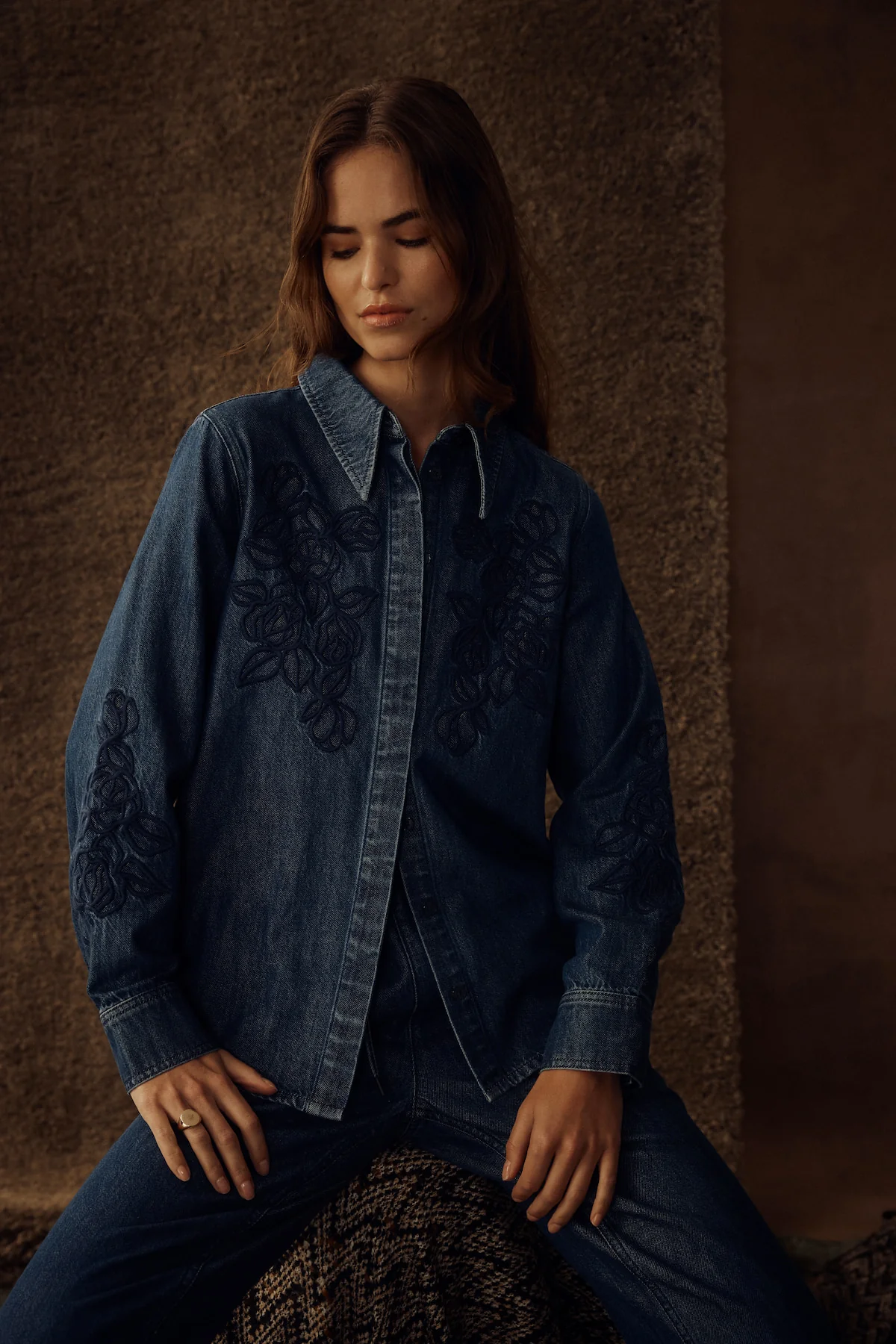 Essie Denim Shirt - Indigo - Image 3