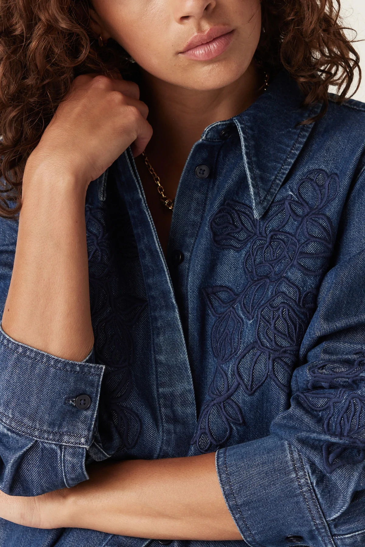 Essie Denim Shirt - Indigo - Image 4