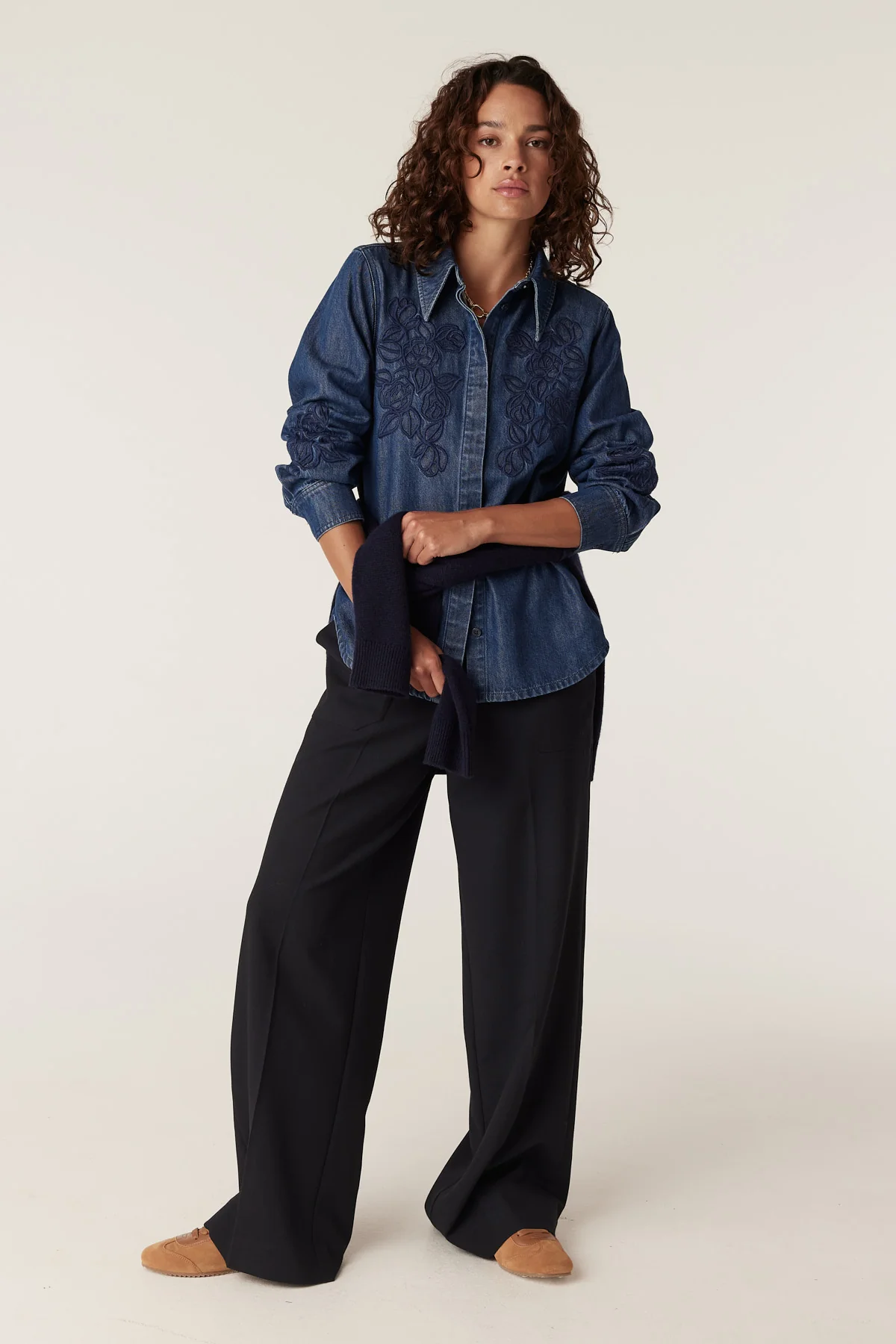 Essie Denim Shirt - Indigo - Image 5