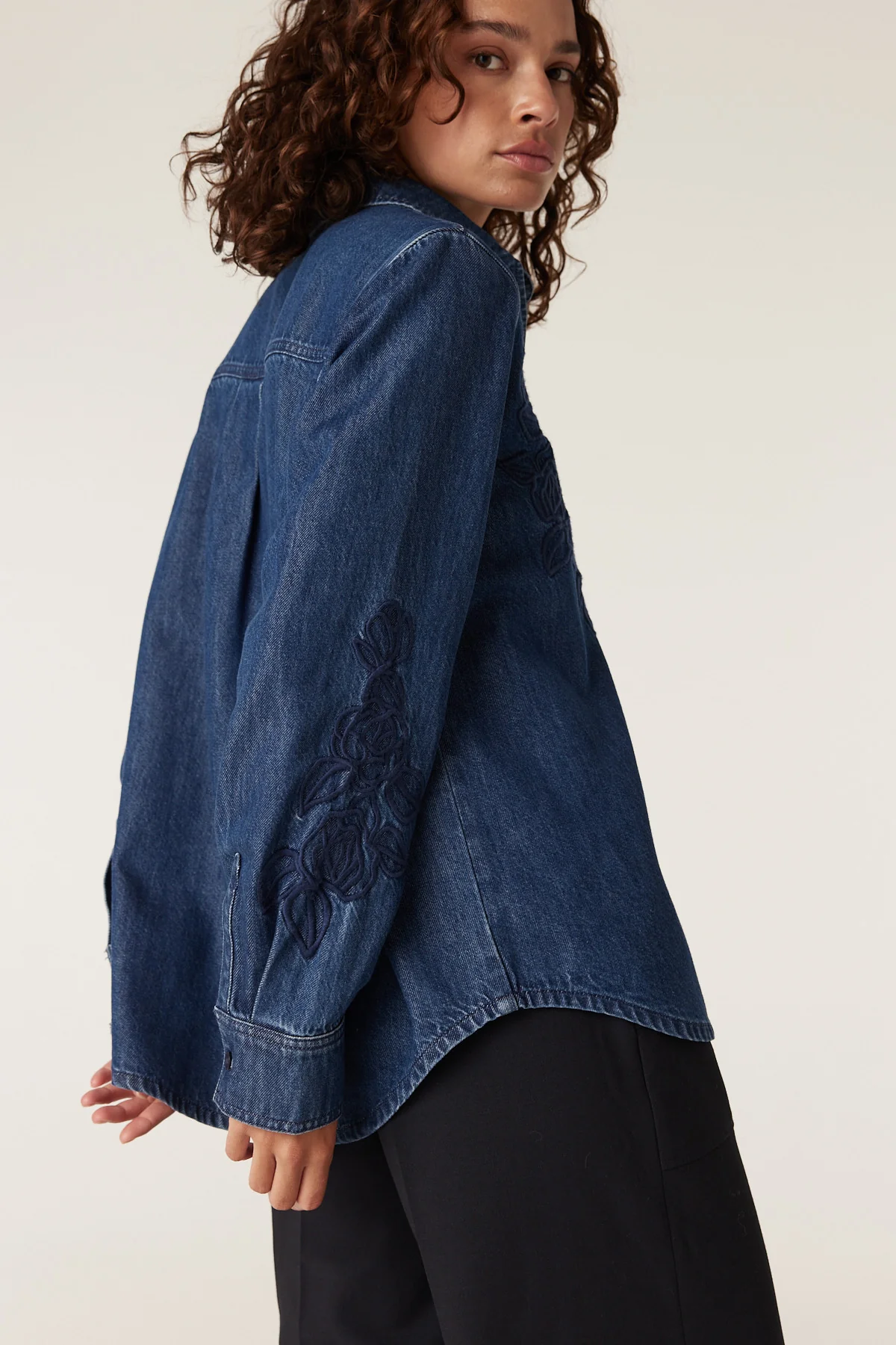 Essie Denim Shirt - Indigo - Image 6