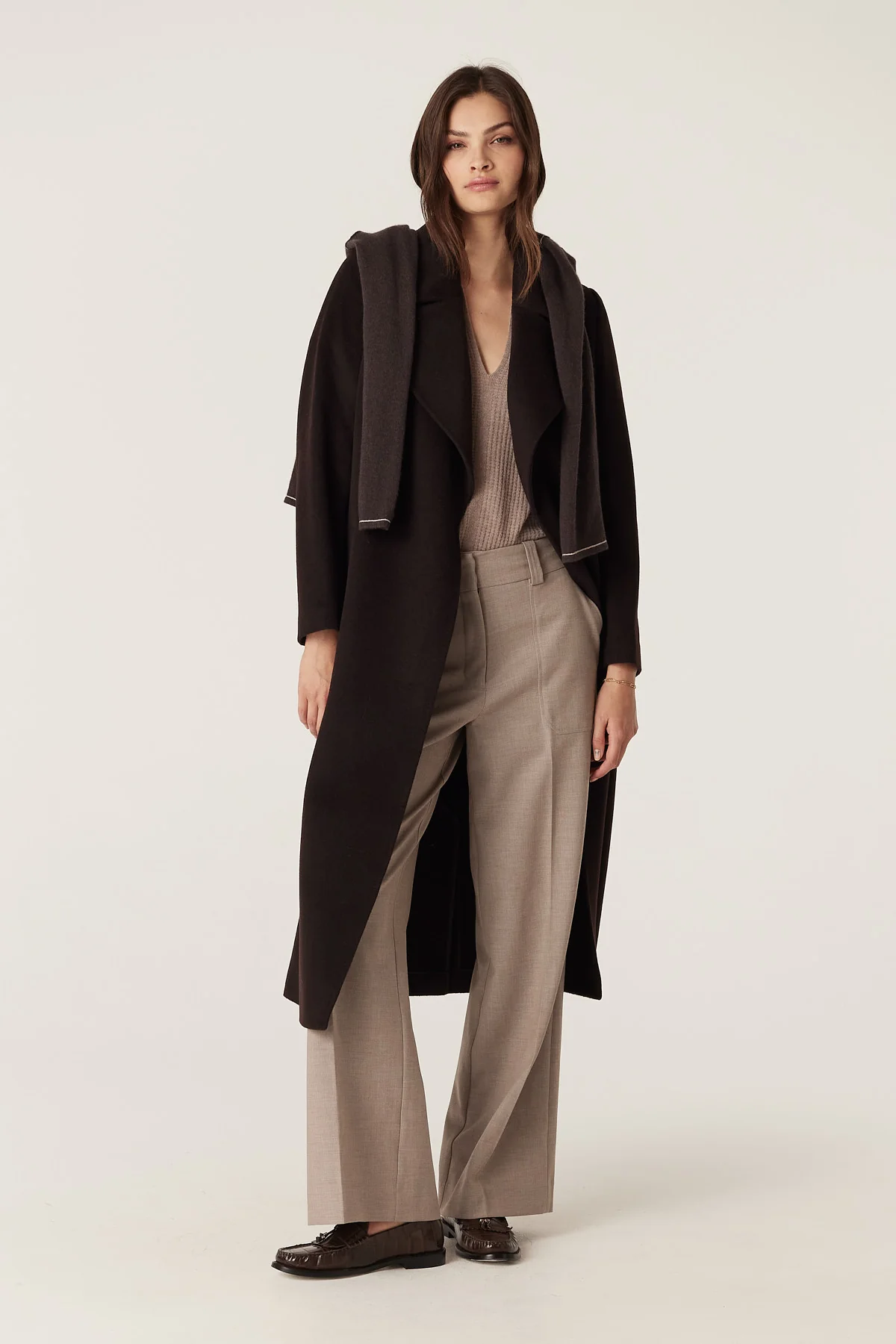 Evans Wool Coat - Espresso