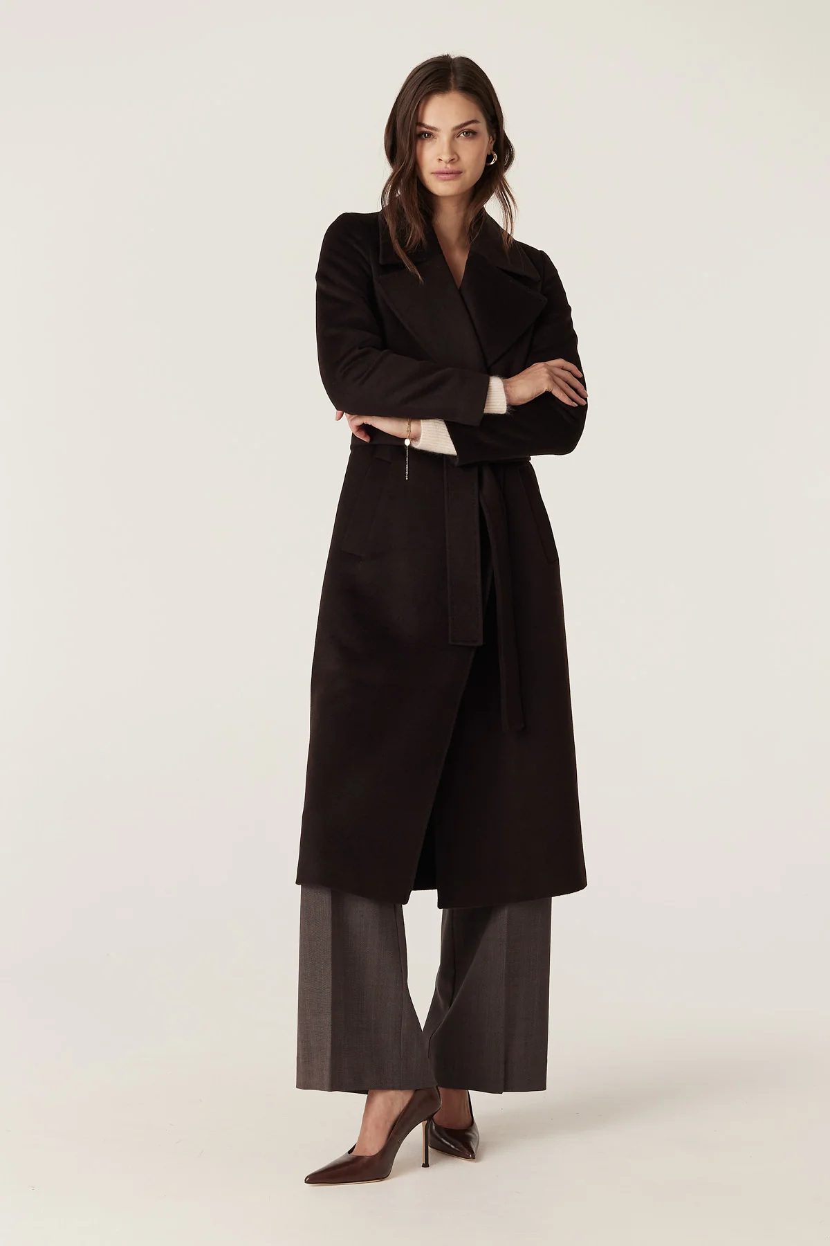 Evans Wool Coat - Espresso - Image 4