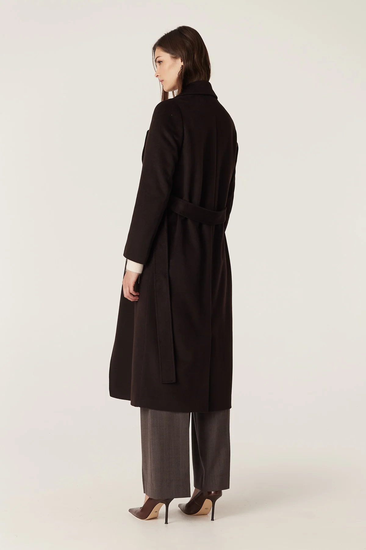 Evans Wool Coat - Espresso - Image 7