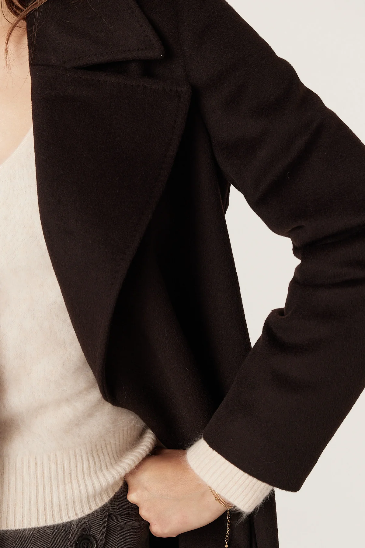 Evans Wool Coat - Espresso - Image 9