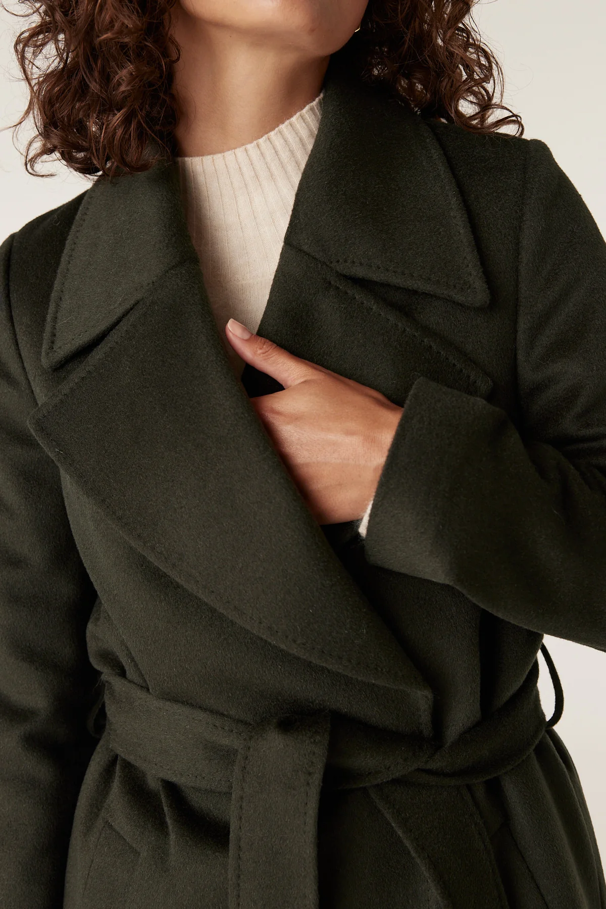 Evans Wool Coat - Forest Green - Image 6