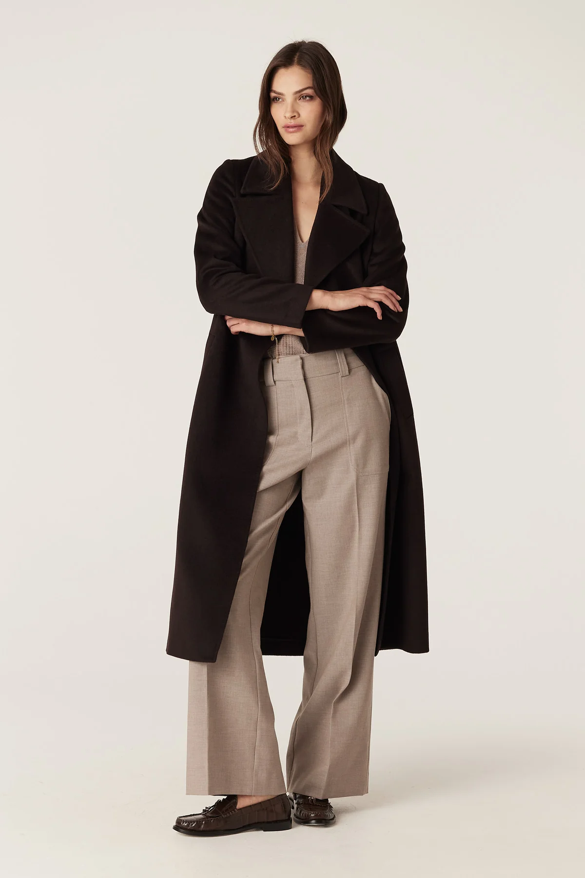 Evie Wide Leg Pant - Fawn - Image 7