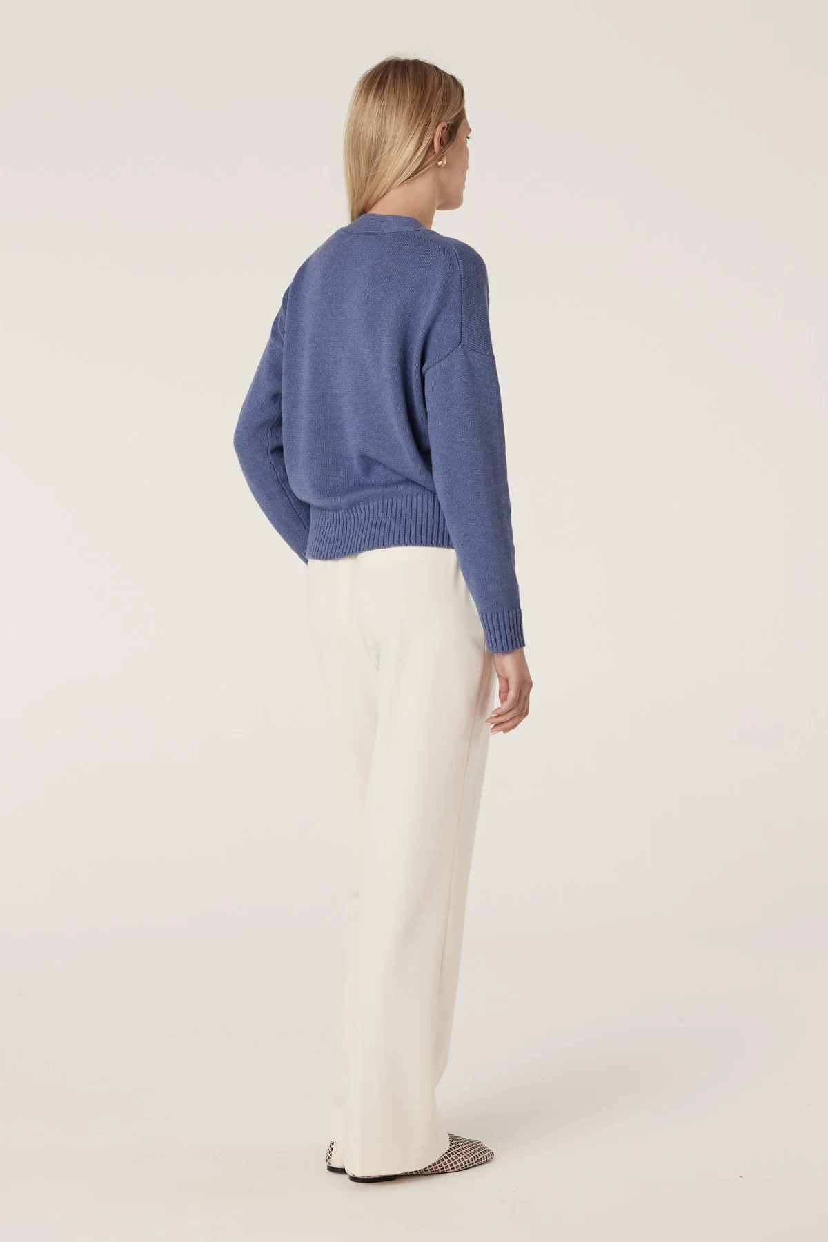 Flax V Jumper - Denim - Image 5