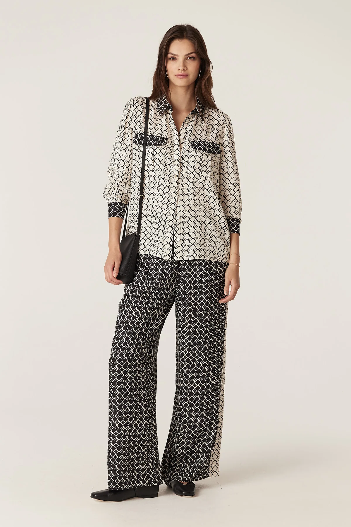 Hamilton Blouse - Ivory Geo Print - Image 7