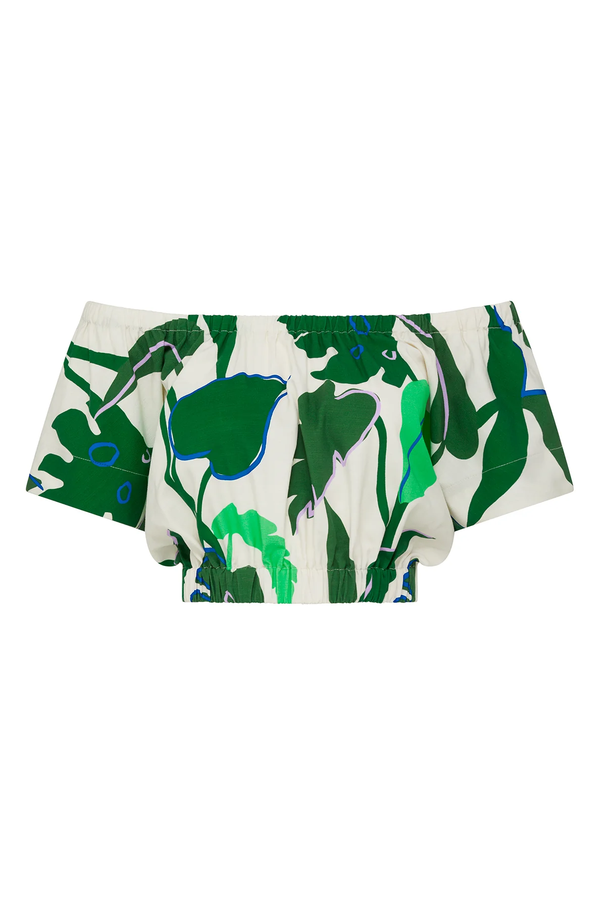 Hayman Print Top - Green Palm Print - Image 2