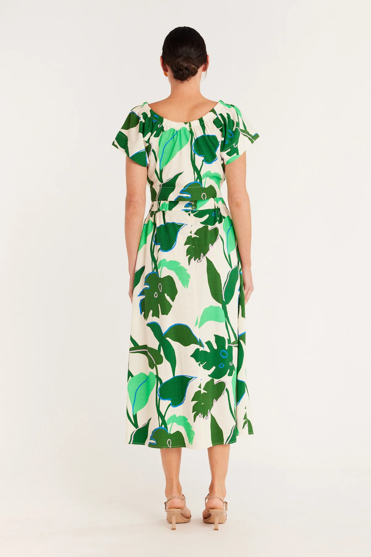 Hayman Print Top - Green Palm Print - Image 6