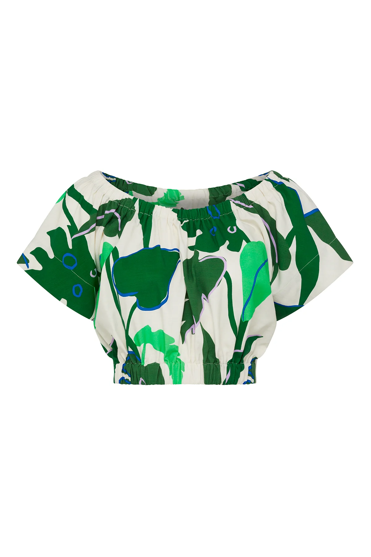Hayman Print Top - Green Palm Print - Image 8