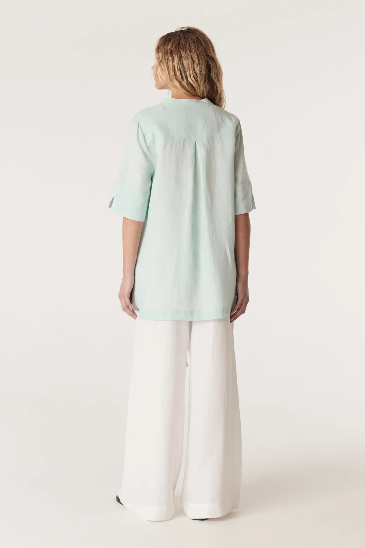 Hayward Linen Blouse - Seafoam - Image 5