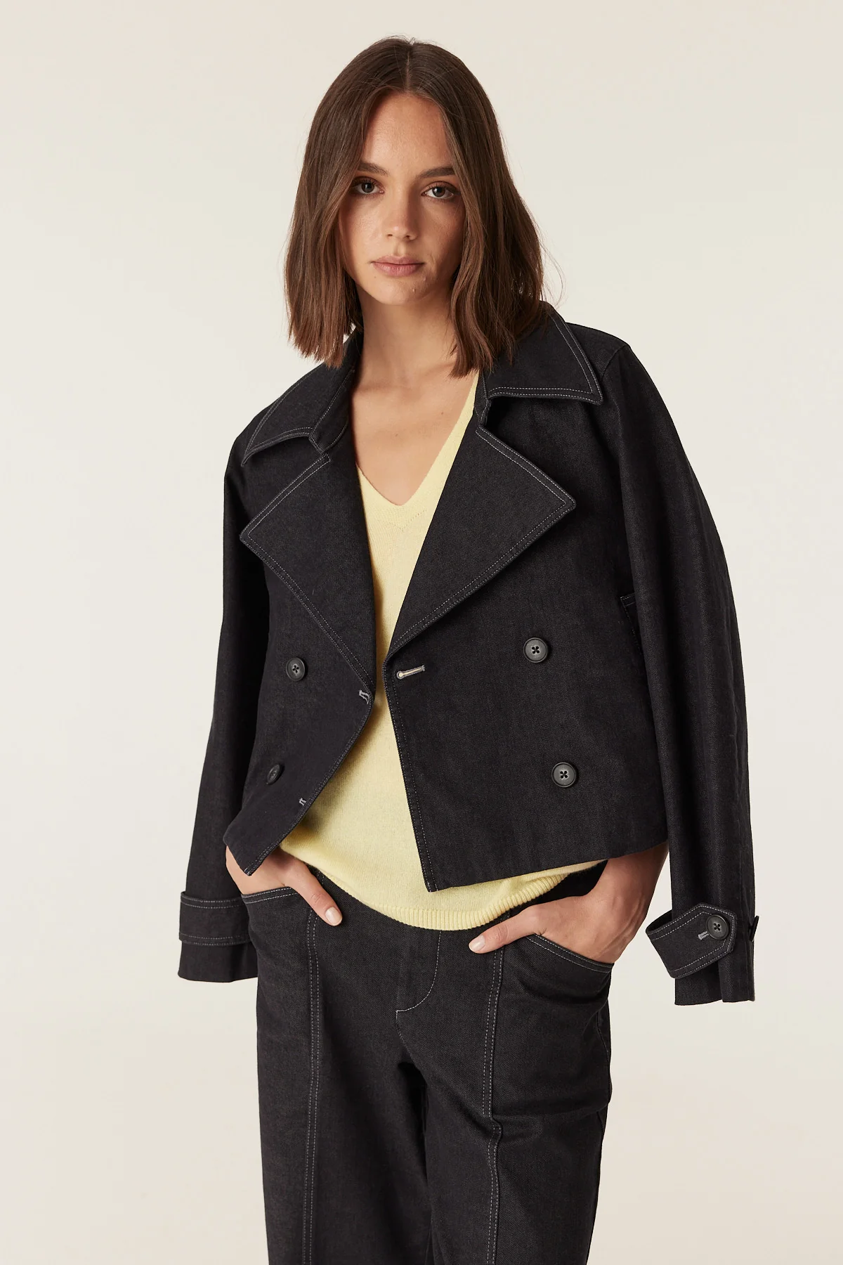 Heyworth Denim Jacket - Charcoal - Image 3