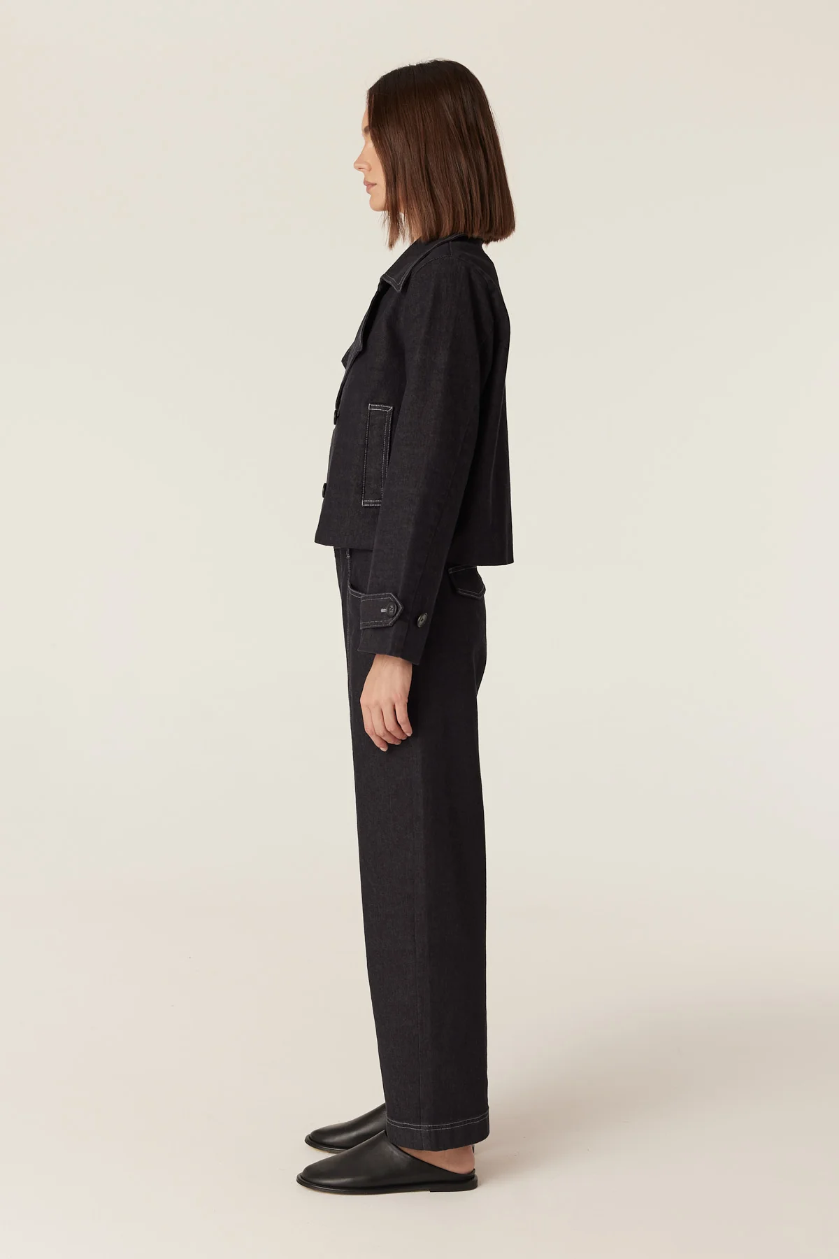 Heyworth Denim Jacket - Charcoal - Image 4