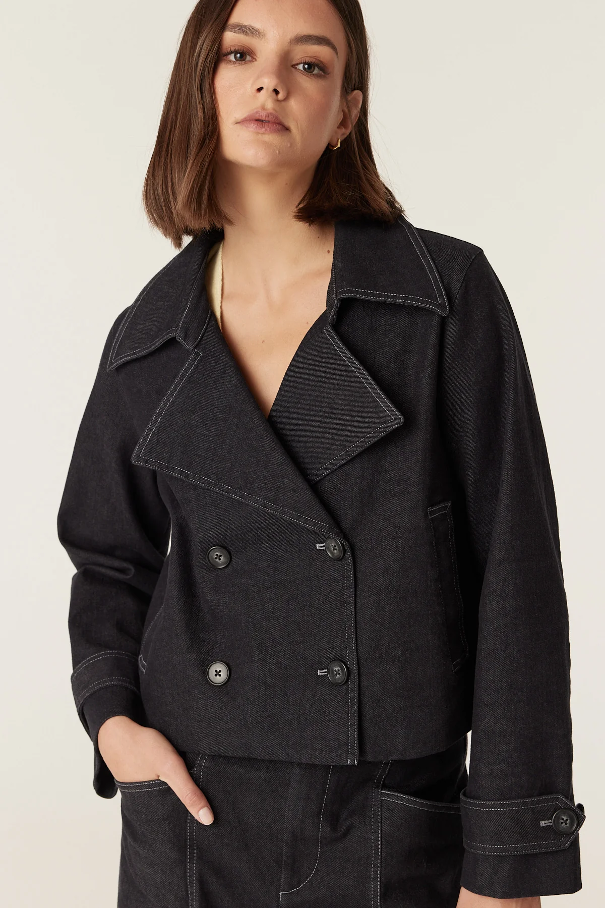 Heyworth Denim Jacket - Charcoal - Image 7