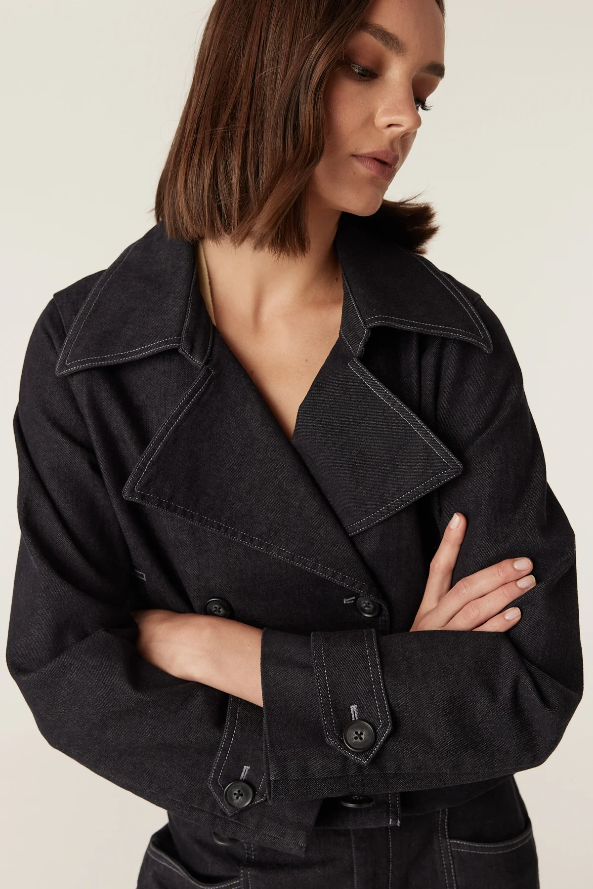 Heyworth Denim Jacket - Charcoal - Image 8