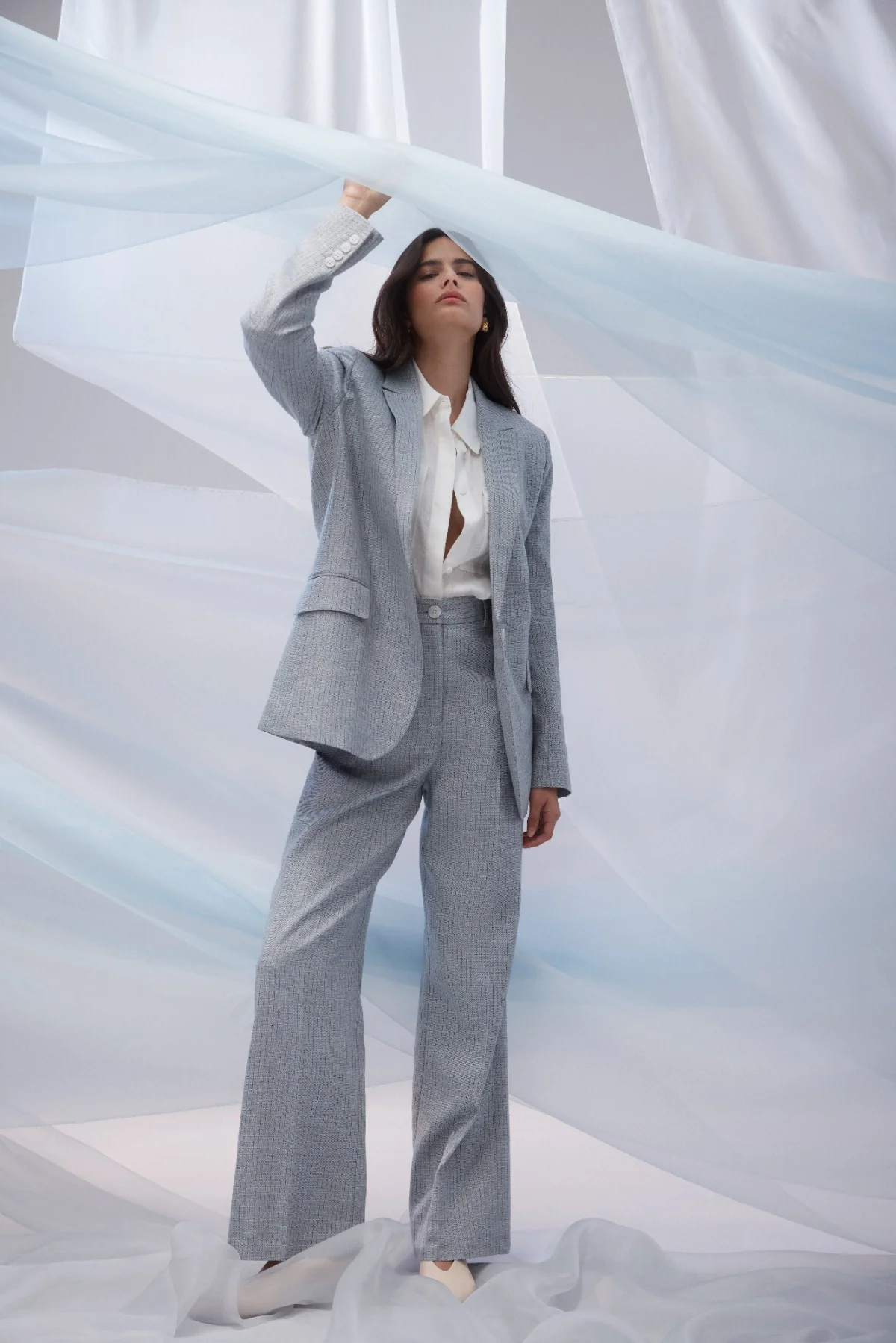 Ivy Linen Pant - Blue Pinstripe - Image 3