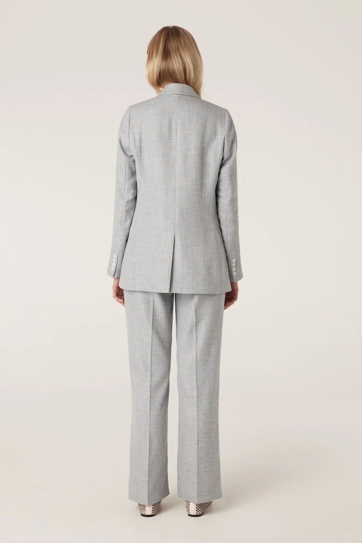 Ivy Linen Pant - Blue Pinstripe - Image 6